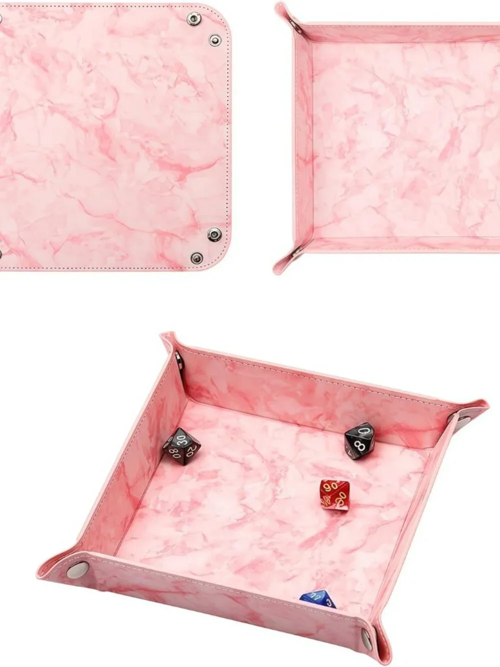 Valet Tray Desktop Storage Organizer – Vegan Leather Catchall Bedside Vanity Tra